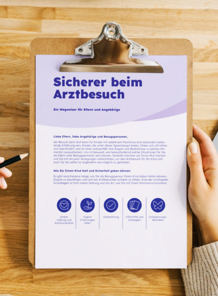 Ansicht der Titelseite vom Wegweiser für den Arztbesuch für Betroffene und Angehörige