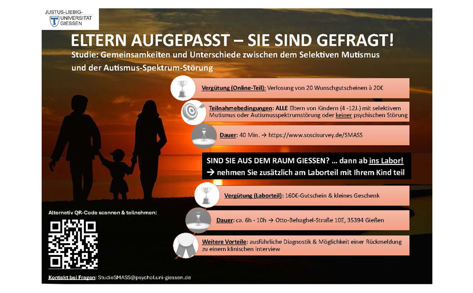 Flyer der Uni Giessen zur Studie